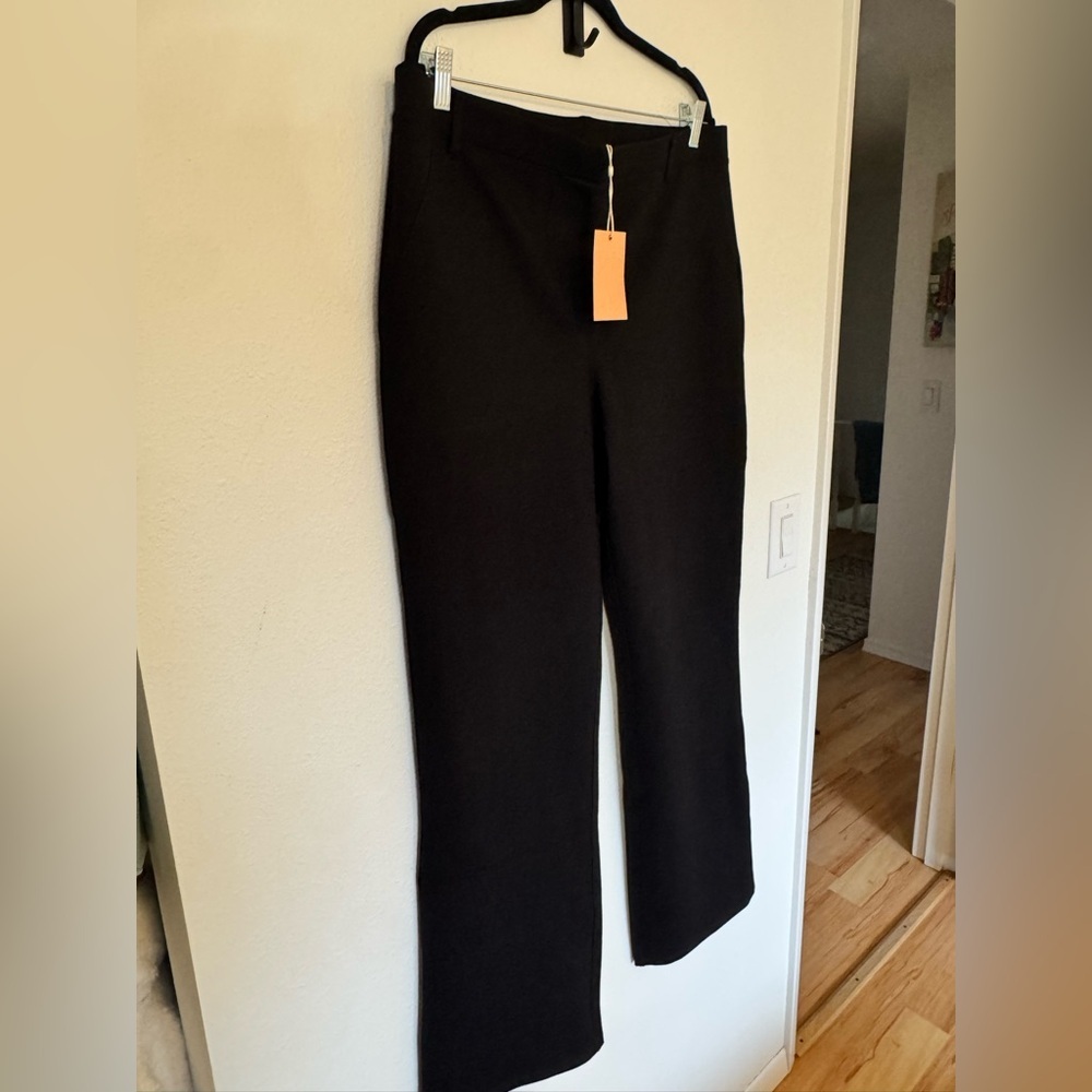 NEW Quince Ultra Stretch Ponte Bootcut Pants Black Size XL Professional NWT - Picture 5 of 11